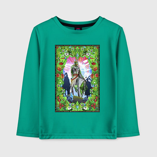 Детский лонгслив Pepe knight / Зеленый – фото 1