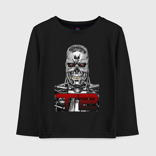Детский лонгслив Terminator 2 T800 / Черный – фото 1