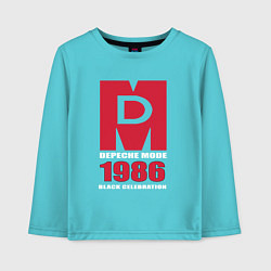 Лонгслив хлопковый детский Depeche Mode - Black Celebration album merch, цвет: бирюзовый