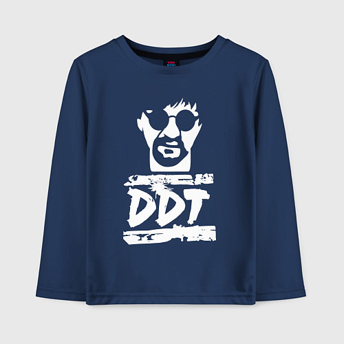 Детский лонгслив DDT - Юрий Шевчук / Тёмно-синий – фото 1