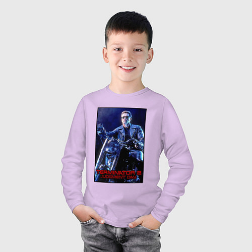 Детский лонгслив T2 - Arnold / Лаванда – фото 3