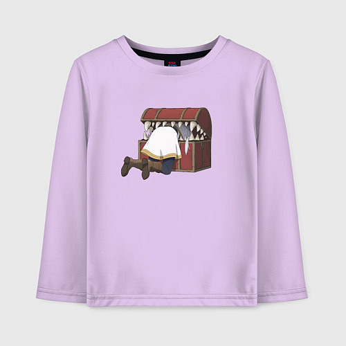 Детский лонгслив Фрирен застряла в сундуке мимике / Лаванда – фото 1