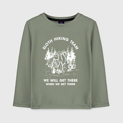 Детский лонгслив Slow hiking team wite