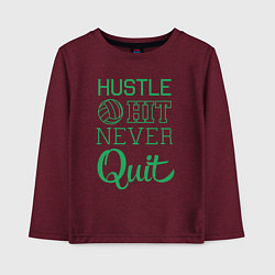 Детский лонгслив Hustle hit never quit