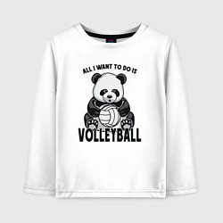 Детский лонгслив Panda volleyball