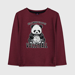 Детский лонгслив Panda volleyball