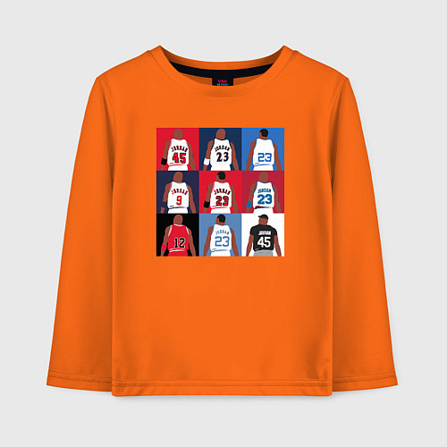 Детский лонгслив Jordan plays / Оранжевый – фото 1