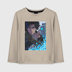 Лонгслив хлопковый детский Портрет - Lies of P, цвет: миндальный