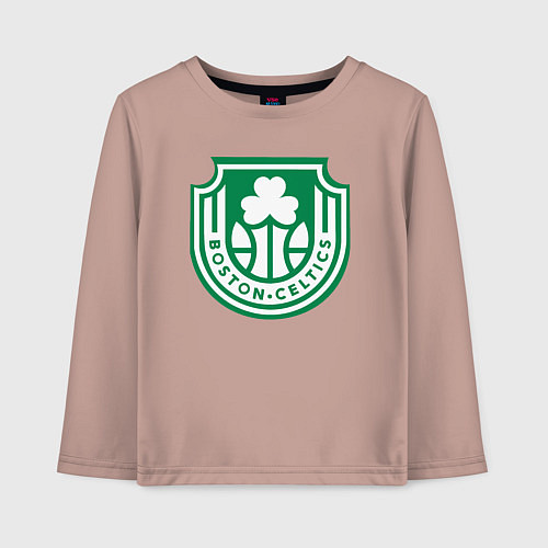 Детский лонгслив Boston Celtics team / Пыльно-розовый – фото 1