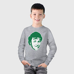 Лонгслив хлопковый детский Ларри Берд, цвет: меланж — фото 2