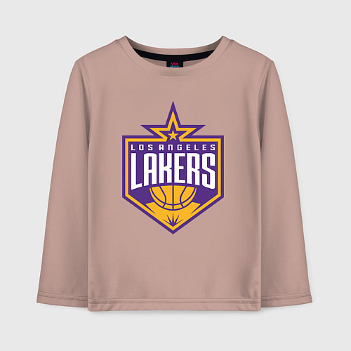 Детский лонгслив Los Angelas Lakers star / Пыльно-розовый – фото 1