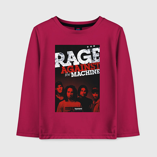 Детский лонгслив RATM - all group / Маджента – фото 1