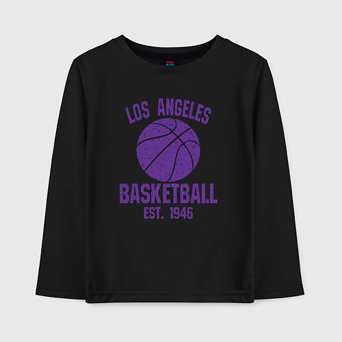 Детский лонгслив Basketball Los Angeles / Черный – фото 1