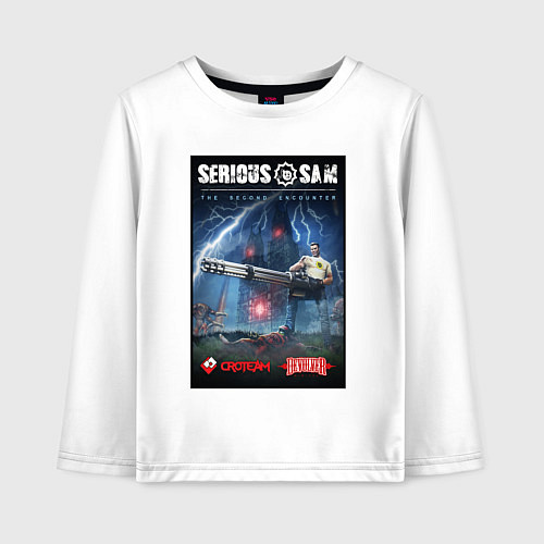 Детский лонгслив Serious Sam 1 - second encounter / Белый – фото 1