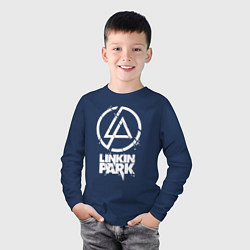 Лонгслив хлопковый детский Linkin Park - white, цвет: тёмно-синий — фото 2