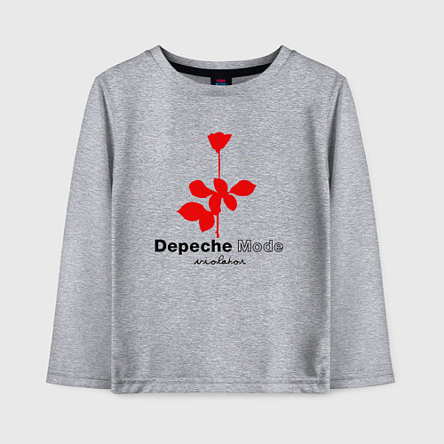 Детский лонгслив Depeche Mode - Violator album logo / Меланж – фото 1