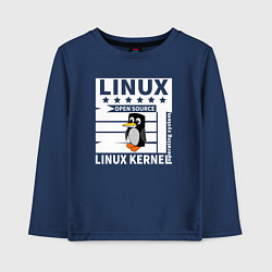 Детский лонгслив Пингвин программист системы линукс