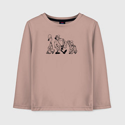 Лонгслив хлопковый детский Доктор ливси идёт под фонк, цвет: пыльно-розовый