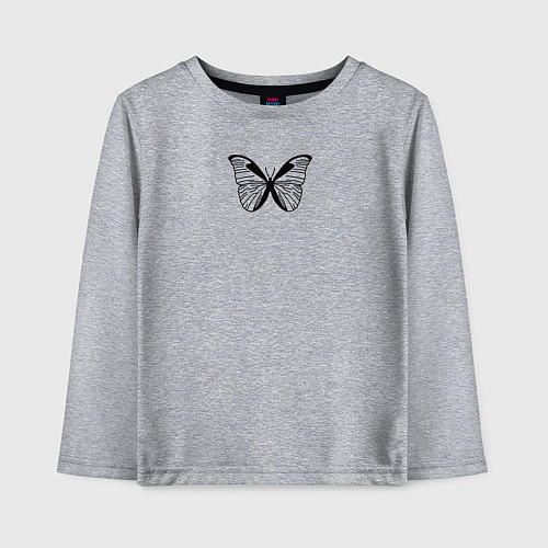 Детский лонгслив Бабочка Life is Strange / Меланж – фото 1