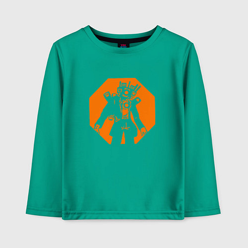 Детский лонгслив Титан Камерамен арт / Зеленый – фото 1
