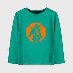 Лонгслив хлопковый детский Титан Камерамен арт, цвет: зеленый