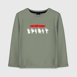 Лонгслив хлопковый детский Depeche Mode - Spirit logo, цвет: авокадо