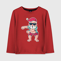 Лонгслив хлопковый детский Dabbing Santa, цвет: красный