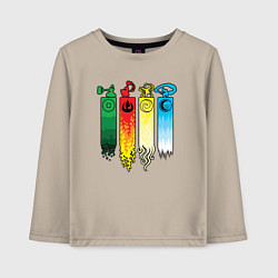 Лонгслив хлопковый детский Аватар стихии, цвет: миндальный