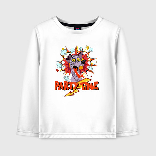 Детский лонгслив Весёлый пёс / Белый – фото 1