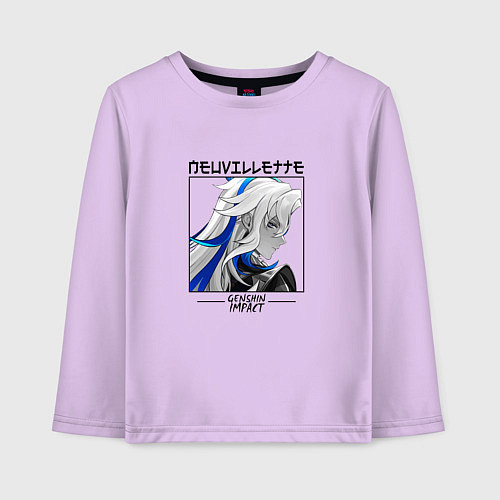 Детский лонгслив Нёвиллет в квадрате / Лаванда – фото 1