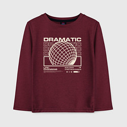 Лонгслив хлопковый детский Dramatic, цвет: меланж-бордовый