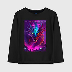 Детский лонгслив Happy dragon year - ai art muzzle
