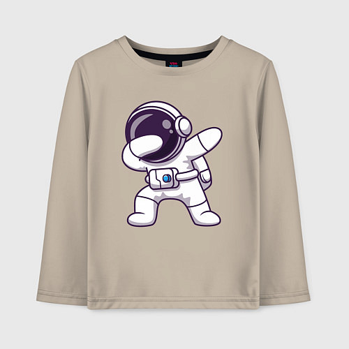 Детский лонгслив Космонавт dab / Миндальный – фото 1
