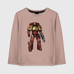 Лонгслив хлопковый детский Астартес кровавый ангел, цвет: пыльно-розовый