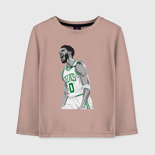 Детский лонгслив Tatum Celtics / Пыльно-розовый – фото 1