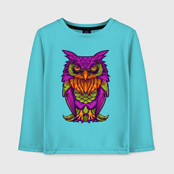 Детский лонгслив Purple owl