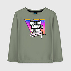 Лонгслив хлопковый детский Gta 6 vice city, цвет: авокадо