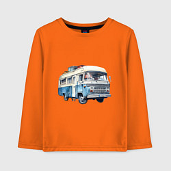 Лонгслив хлопковый детский Машина для путешествий, цвет: оранжевый