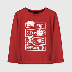 Детский лонгслив Eat sleep bike