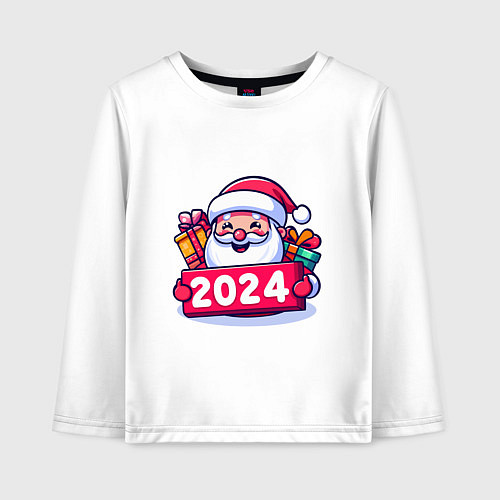 Детский лонгслив С Новым 2024 годом / Белый – фото 1