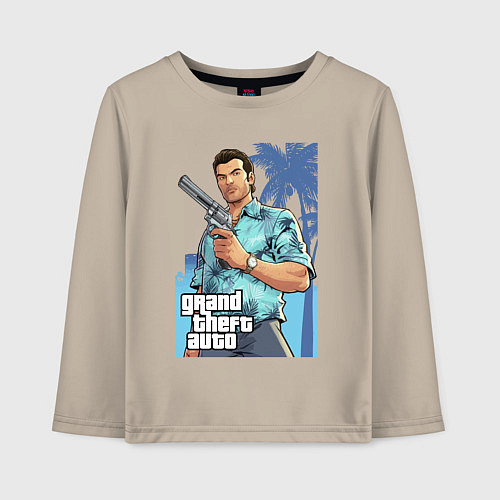 Детский лонгслив GTA - Томми Версетти / Миндальный – фото 1