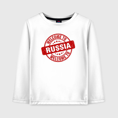Детский лонгслив Welcome Russia / Белый – фото 1