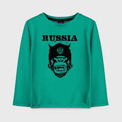 Лонгслив хлопковый детский Russian gorilla, цвет: зеленый