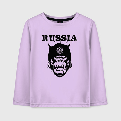 Детский лонгслив Russian gorilla / Лаванда – фото 1