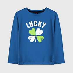 Лонгслив хлопковый детский Lucky day, цвет: синий