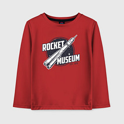 Лонгслив хлопковый детский Музей ракет, цвет: красный