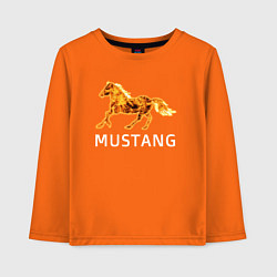 Лонгслив хлопковый детский Mustang firely art, цвет: оранжевый