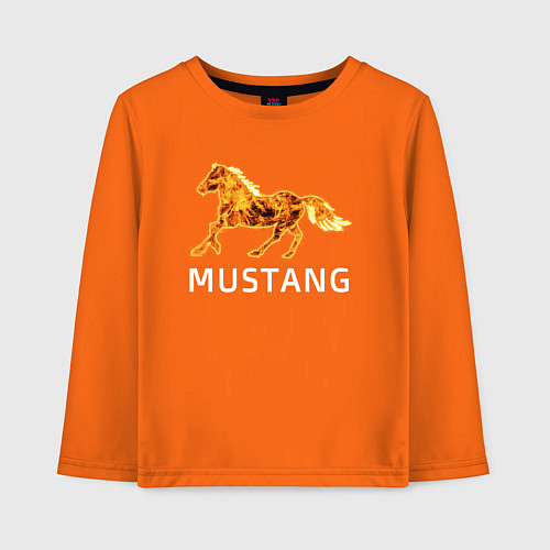 Детский лонгслив Mustang firely art / Оранжевый – фото 1