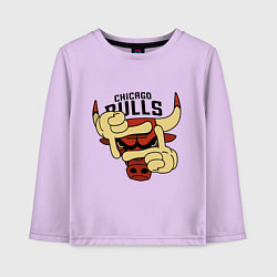 Детский лонгслив Bulls logo with hands