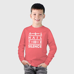 Лонгслив хлопковый детский All Hail The Silence, цвет: коралловый — фото 2